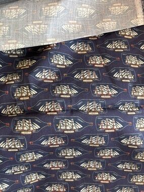 Liberty Tana Lawn “Message in a Bottle” Dark Blue 2.5 yards